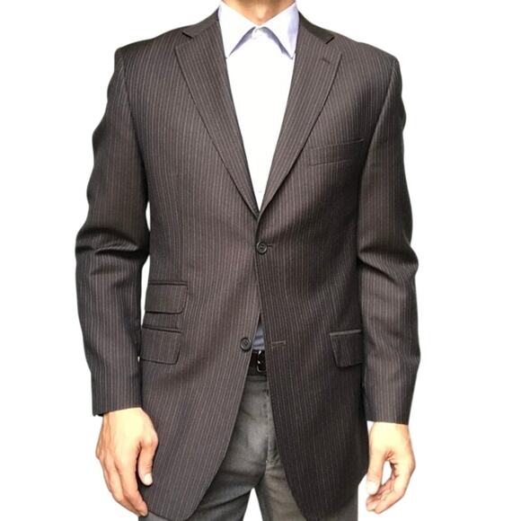 NWOT TED BAKER ENDURANCE Wool Pinstripe Blazer Pit 21 inches - Picture 1 of 15